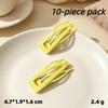 10 Pieces Metal Hair Clips Snap Barrettes Women'S Hair Styling Tools Side-Parted Hair Clips As Hair Decoration