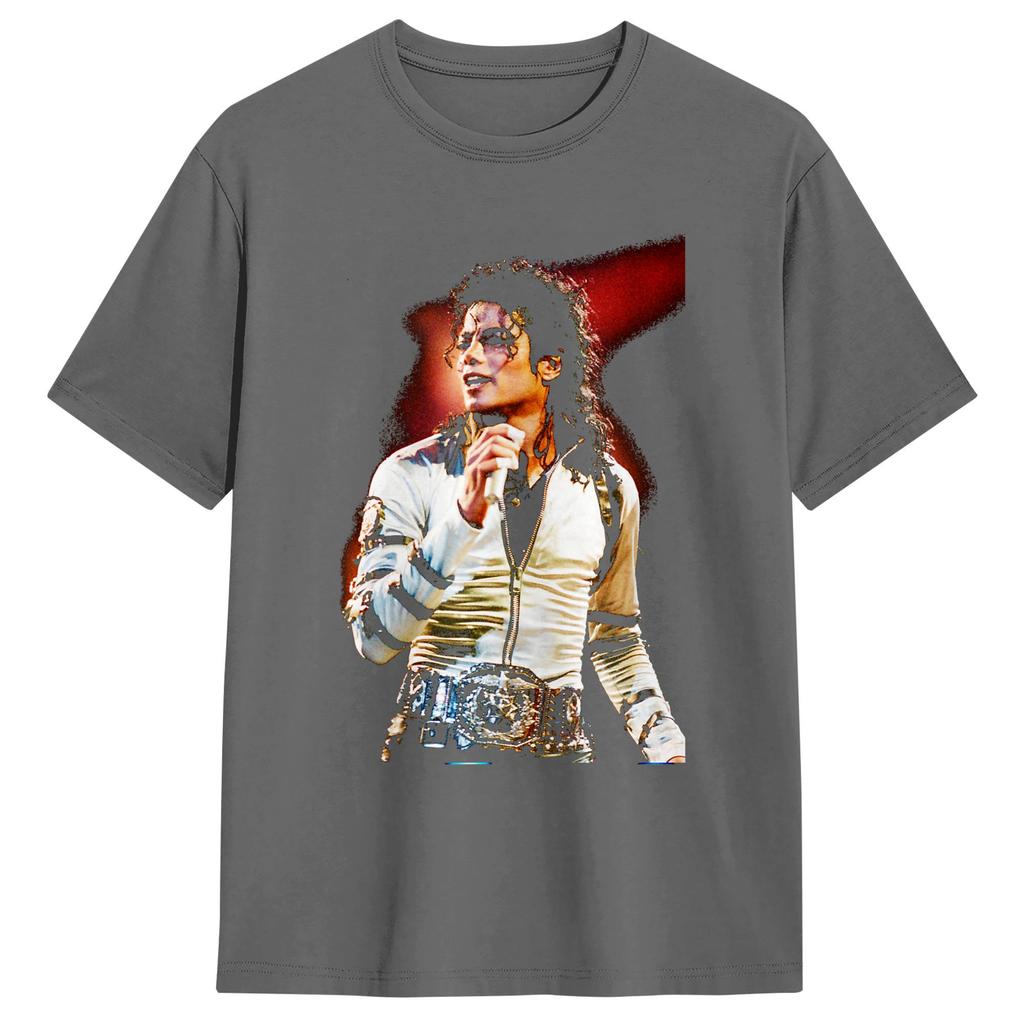 MMichael JJackson Smooth Criminal Live Bad World Tour T Shirt Unisex Fun T Shirts Beach Trendy Cool Tees Cheap Oversized Clothes
