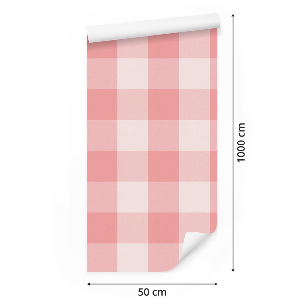 Minimalist Pastel Checkered Wallpaper for Living Room and Bedroom 50x1000
