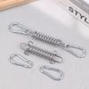 1/4/5Sets Camping Tent Wind Rope Spring Buckle Tent Tensioner Outdoor Deck Pegs With Carabiner Clips Awning Tightener Fixed Hook