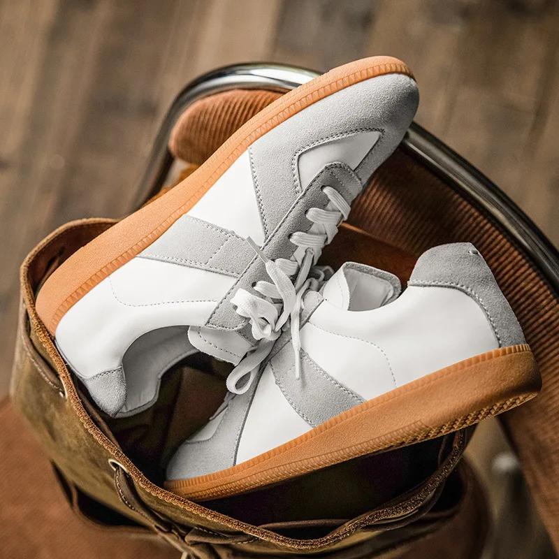 Men's Breathable Casual Sports Shoes Spring 2025 Trendy Matching Retro Dequn Men's Shoes Comfortable Plastic Sole Ankle High