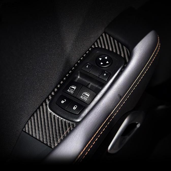 Dodge Challenger Carbon Fiber Interior Upgrade Kit - Steering Wheel, Door, Console, Headlight Decals