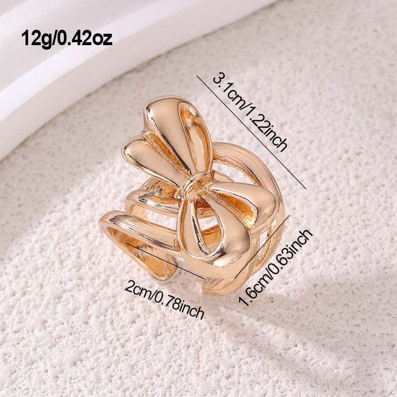 Vintage Metal Butterfly Hollow Open Rings for Women New Trendy Gold copper Color Multilayer Wide Lines Adjustable Rings Zircon