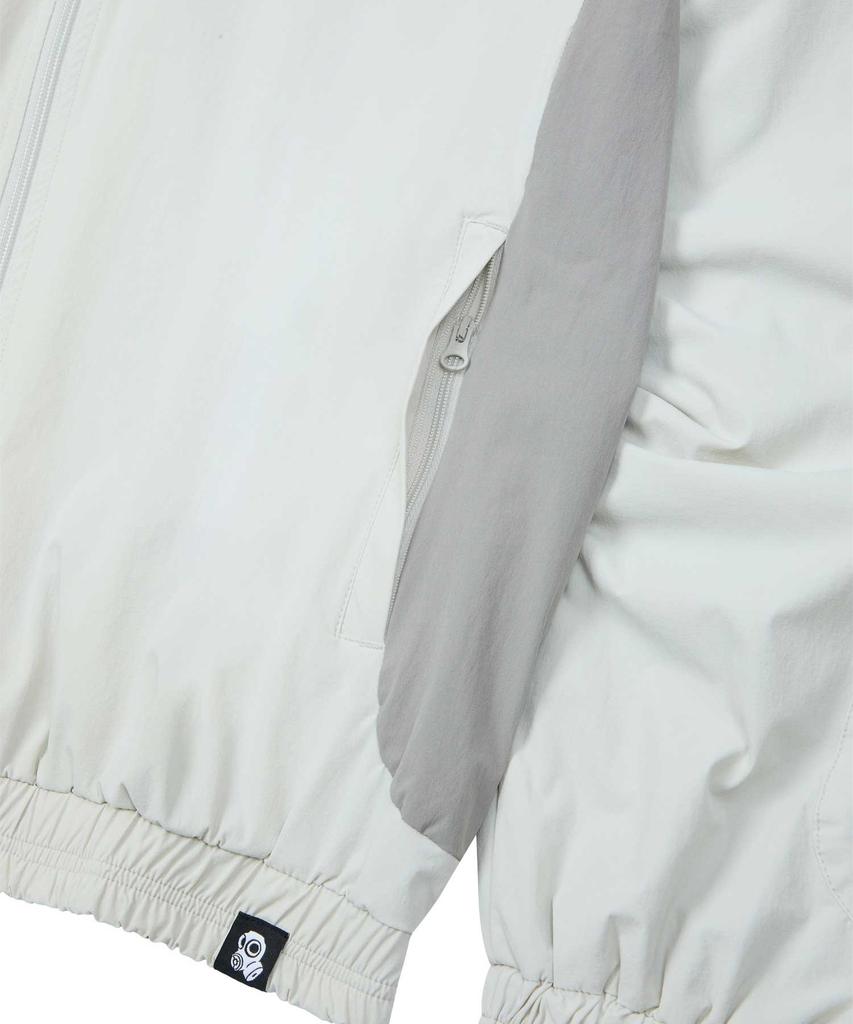 JAMIE WEST Nylon Spandex Washer Windbreaker (Grey)