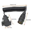 3M 7 Pin Trailer Extension Cable Male To Female Wire Plug Socket Wire Part Couplings Circuit Plug SocketTruck Camper Boat