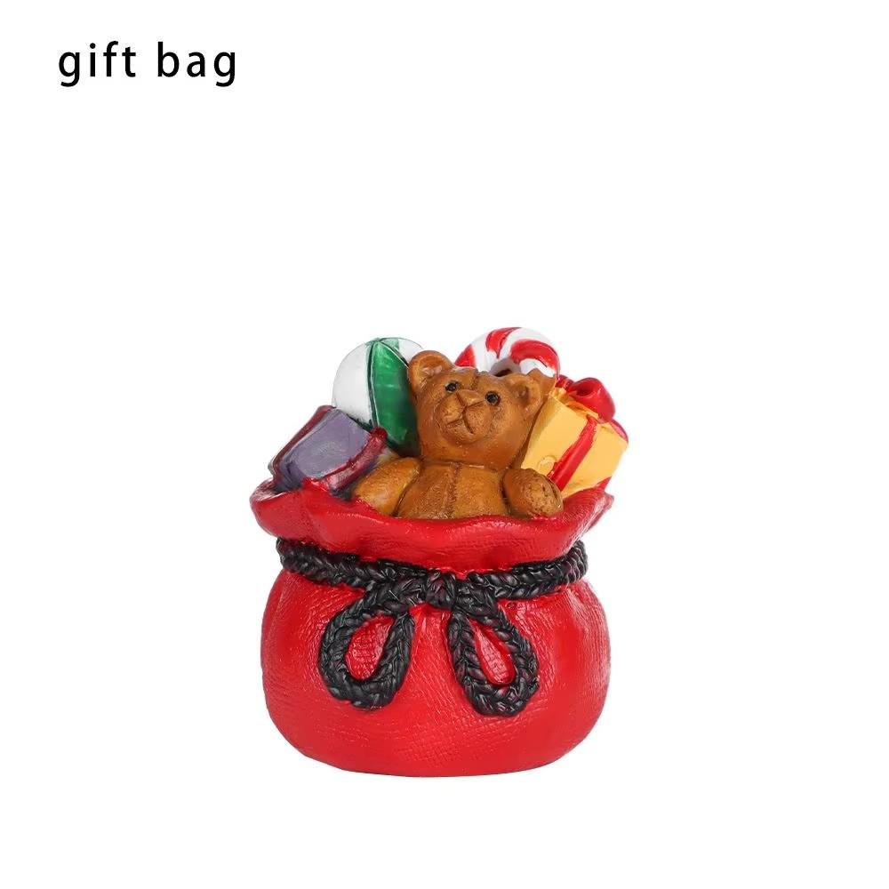 

Gift Santa Claus Xmas Tree Desktop Ornament Micro Landscape Doll House Christmas Miniatures Figurines