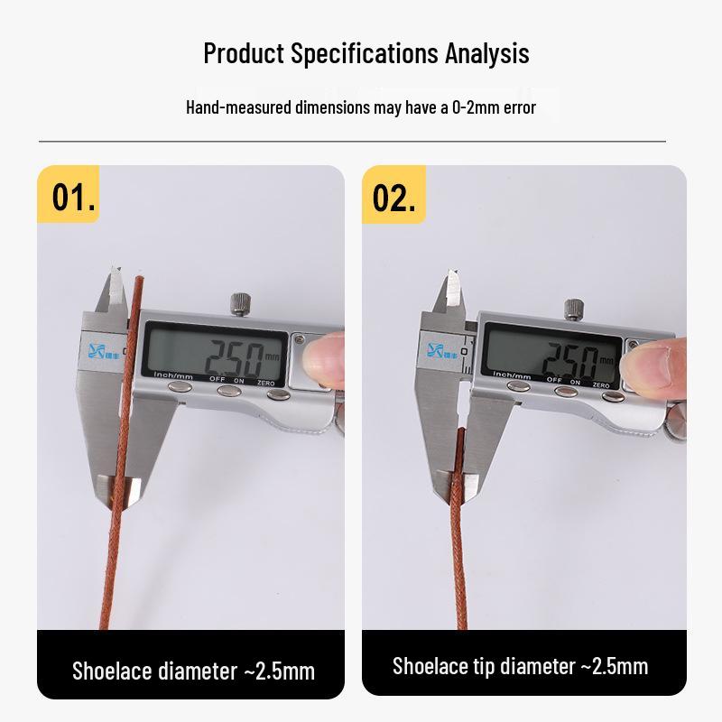 Waxed Shoelaces: Thin 0.25cm Round for Leather Shoes & Martin Boots - Black, White, Brown (One Pair)