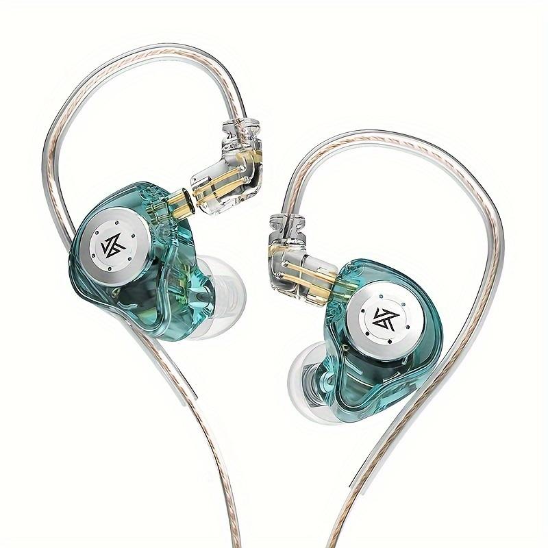 

KZ EDX PRO HiFi Дротові IEM Навушники-вкладиші з роз ємом 3.5 мм, Навушники-монітори для вух з мікрофоном, Знімний кабель, Глибокий бас, Напіввідкрита гарнітура для мобільних телефонів No Mic ціан