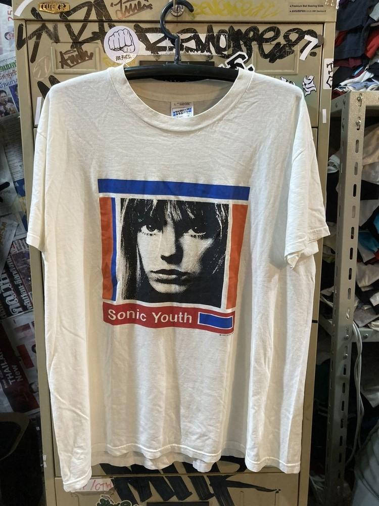 Винтажная футболка унисекс Sonic Youth 90-х Базовая белая хлопковая S5XL WA3818 L