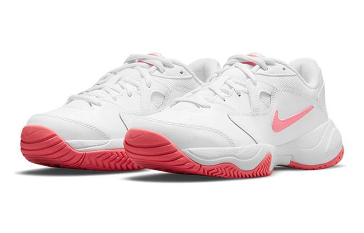 Nike Court Jr. Lite 2 Low-Top Tennis Shoes Pink/White GS CD0440-166