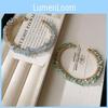 New Chinese Style Artificial Pearl Open Bangle With Geometric Design For Summer Fashion