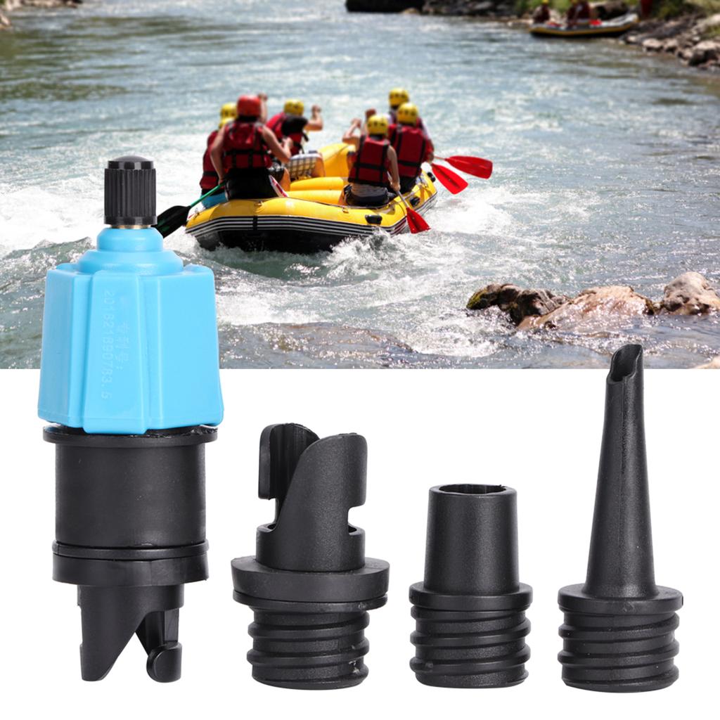 SUPs Pump Adapter Inflatable Air Valve Adaptor with 3 Air Faucet for Paddle Board Canoe Assault Boat