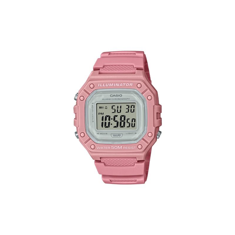 

Casio DIGITAL Series - Square Fashionable Sports Waterproof Quartz Movement Resin Strap Japanese and Korean Watch Women s Watch Pink Dial W-218HC-4AV розовый