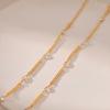 K Gold Plated Beaded Chain Clavicle Necklace Handmade Minimalist Cool Style