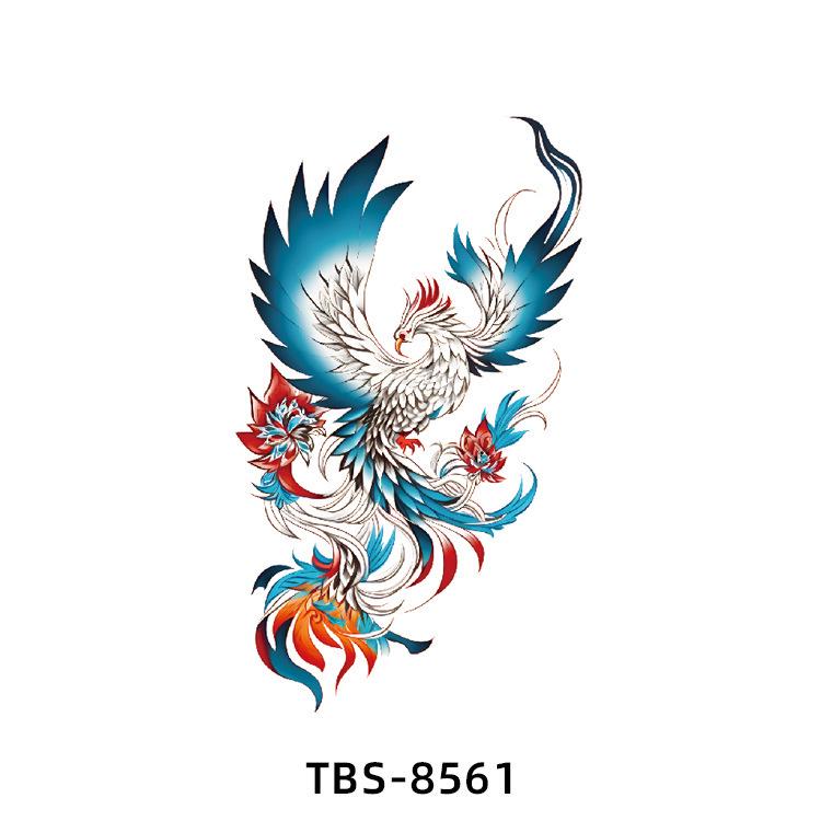 Realistiska Djurtotem Tatuering Klistermärken: Drake, Fenix, Tiger, Varg