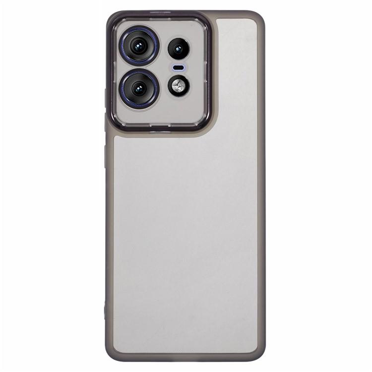 WANLONFENG DKSM Series for Motorola Edge 50 Pro 5G TPU Case Electroplated Frame with Tempered Glass
