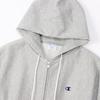 Champion Long Sleeve Cotton 10oz Reverse Zip Hooded Sweatshirt with Oxford Size L Women's 100% Weave® One-Point Logo, Gray, (CW-Y111)