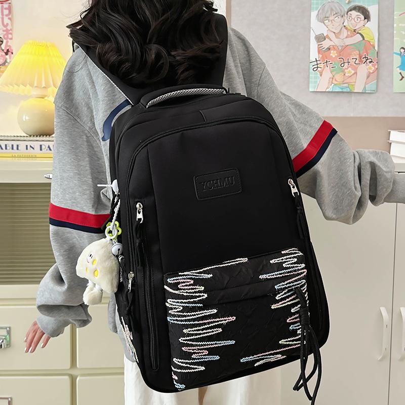 

Шкільний рюкзак Дитячий для дівчаток початкової школи Учнів середньої школи Висока якість Інс Шкільний рюкзак з літерою