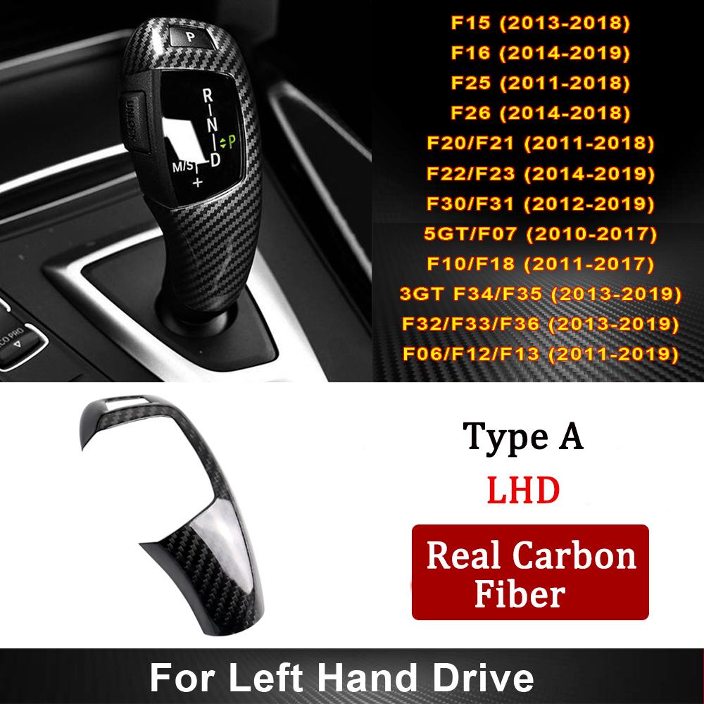 Collier de levier de vitesse en fibre de carbone pour BMW F30 F10 F15 F07 F20 F21 F22 F32 F34 F35 5GT