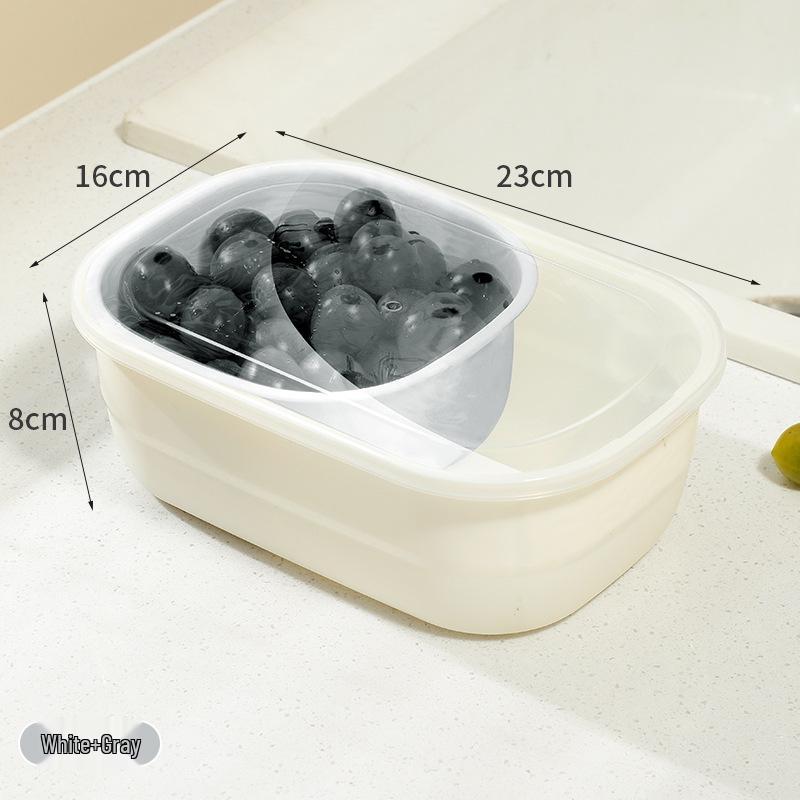 Double Layer Sealed Fruit Basket & Snack Tray with Draining Feature