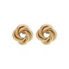 Simple Circle Flower Shape Earrings Plated Color Ear Jewelry For Women Girls