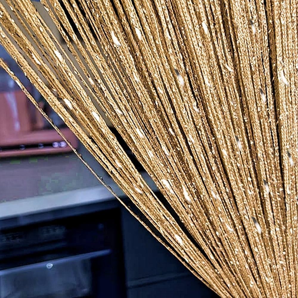 Ave Split Decorative Door String Curtain Wall Panel Fringe Window Panel Drapes Room Divider Blind Divider Tassel Screen Home 100cm*200cm