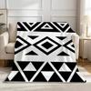 Art African Style Fabric Print Throw High-Density Short Plush Blanket Soft Skin-Friendly for Sofa Nap Air-Conditioned Room
