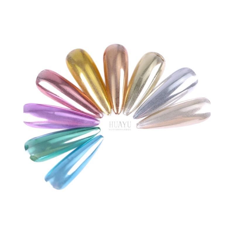 24 Colors Mirror Chrome Powder Metallic Mirror Effect DIY Epoxy Slime Craft Nail Glitter Powder