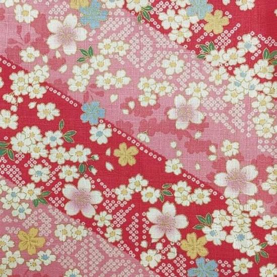 Kyosuke Japan-made Clasp Wallet Pouch Cotton 100 Flower Approximately 1211.5cm Coin Purse Case 3.3 Sun Kanoko Cherry Blossom Pink