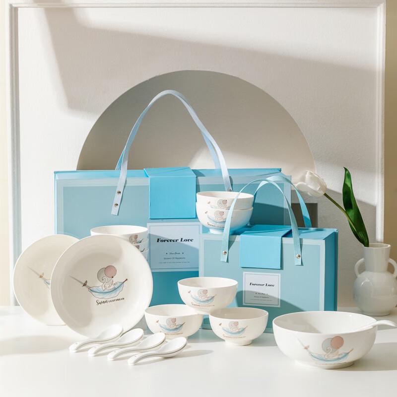 Ailan Huijia AQ 19-Piece Ceramic Dinnerware Gift Set