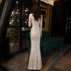 Sequined Fishtail Evening Dress Dress Women's 1011 New Temperament Long Shoulder Tassel Presides Over the Annual Meeting Banquet