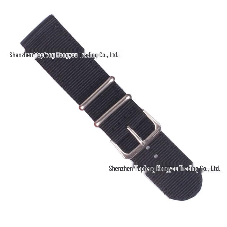Regnbuefarget klokkereim i lerret og nylon i koreansk stil (18/20/22/24 mm) for Apple Watch