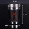Portable 4Pcs/lot 170ml Travel Cups Water Mugs Stainless Steel Home Wine Whiskey Mugs With Black PU Leather Cover For Outdoor