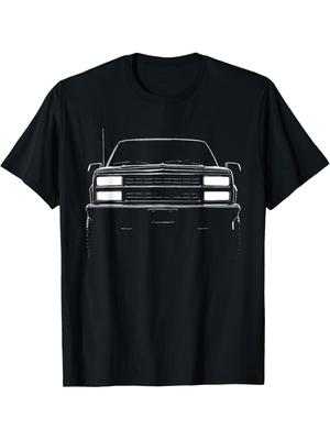 88-98 Truck GMT400 Front Grill Silhouette OBS T-Shirt Casual High Neck, Regular Fit, All-season, Pri