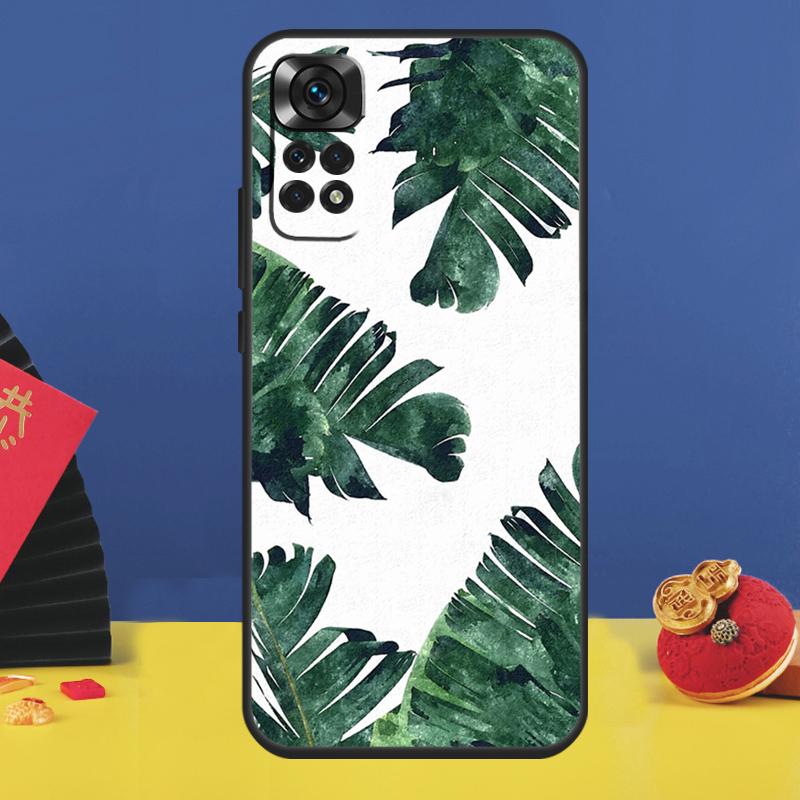 

Tropical leaves Banana Leaf Phone Case For Xiaomi Redmi Note 14 Pro 13 12 11 9 10 15 Pro Plus 10C 12C 14C 13C 15C Cover Redmi Note 13 Pro 4G