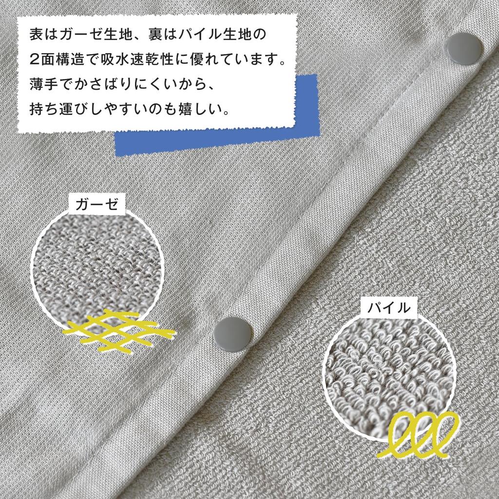 Bloom Speed Dry Kids Wrap Towel for Children 68 x 120 Girls Boys Wrap Towel Pool Towel Made in Japan Approx. (Mad Blue)