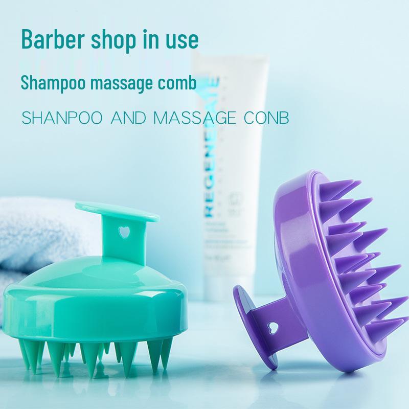 

Shampoo Brush & Scalp Massage Comb with Soft Rubber Bristles