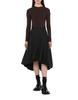 Moschino Asymmetrical Pumpkin Flare Cotton Midi Skirt