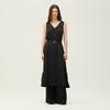 Ibiem Back Strap V-Neck Drape Long Dress Emq5Wop070