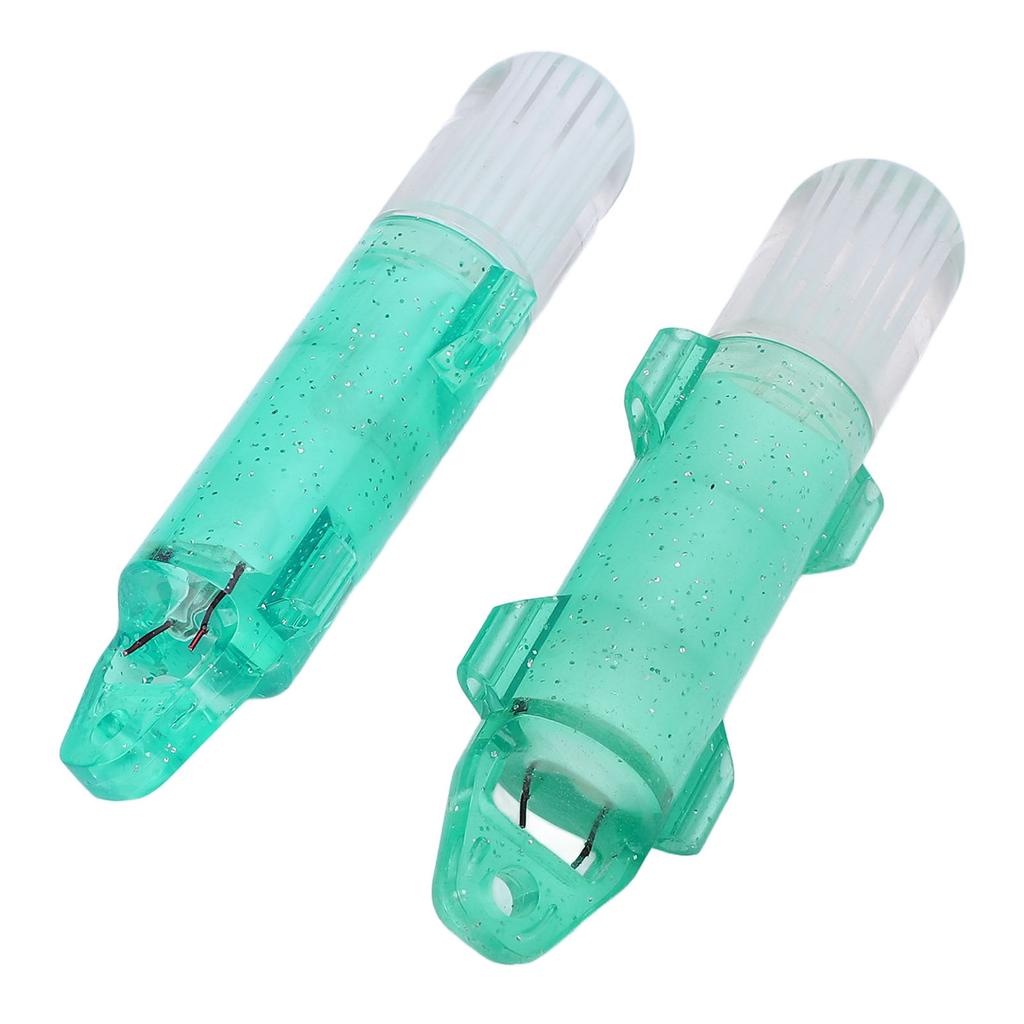 2PCS Underwater Fishing Light Fiber Optic LED Deep Drop Fishing Light Flashing Attractants Fish