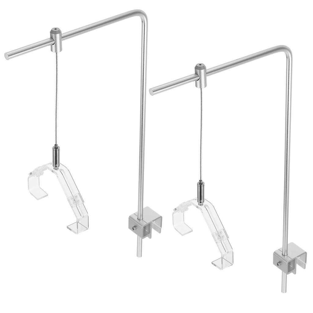 2Pcs Aluminum Fish Tank Light Bracket Adjustable Aquarium Lamp Rack For Freshwater Tank Light Stand Aquarium Light Holder Mount