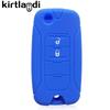 Key Holder Silicone Key Case Cover for Jeep Renegade Compass 2016 2019 2020 2021 2/3/4 Button Remote Fob Protection Flip Folding