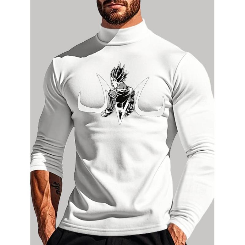 

Dragon Balls Slim Fit Long Sleeve Tee, Stretch Spandex , Solid Black, Wrinkle-Resistant Office Casual XXL чорний
