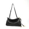 Clip Bag Genuine Leather Underarm Bag Women's Bag Top-Grain Cowhide Fashion Simplicity Shoulder Bag New Model Crossbody Bag