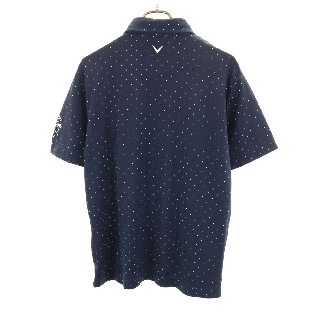 Callaway Pánské použité golfové polo tričko s krátkým rukávem se vzorem teček L námořnické