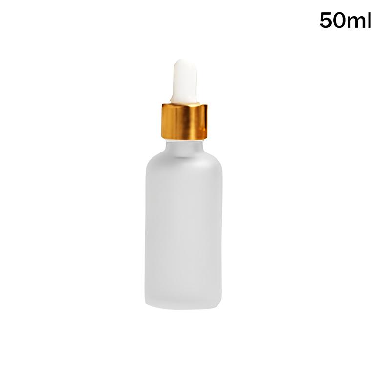 10/50/100ml Klare mattierte Glasflaschen Tropfflasche Lotionflasche Glas leere Flasche Wiederverwendbare Spenderflaschen