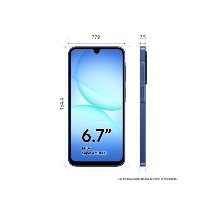 Samsung Galaxy A17 5G 8GB 256GB 6.7" Super AMOLED Móvil Con IA Y Batería Larga Duración Azul