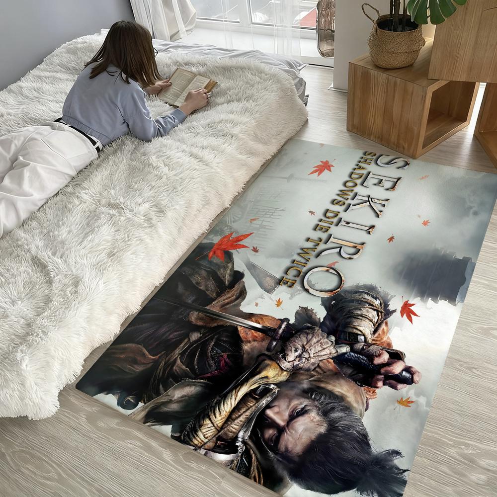 Sekiro Floor Mat Soft Thickened Absorbent Non-Slip Bedroom Living Room Door Mat Home Decor Flannel Rugs