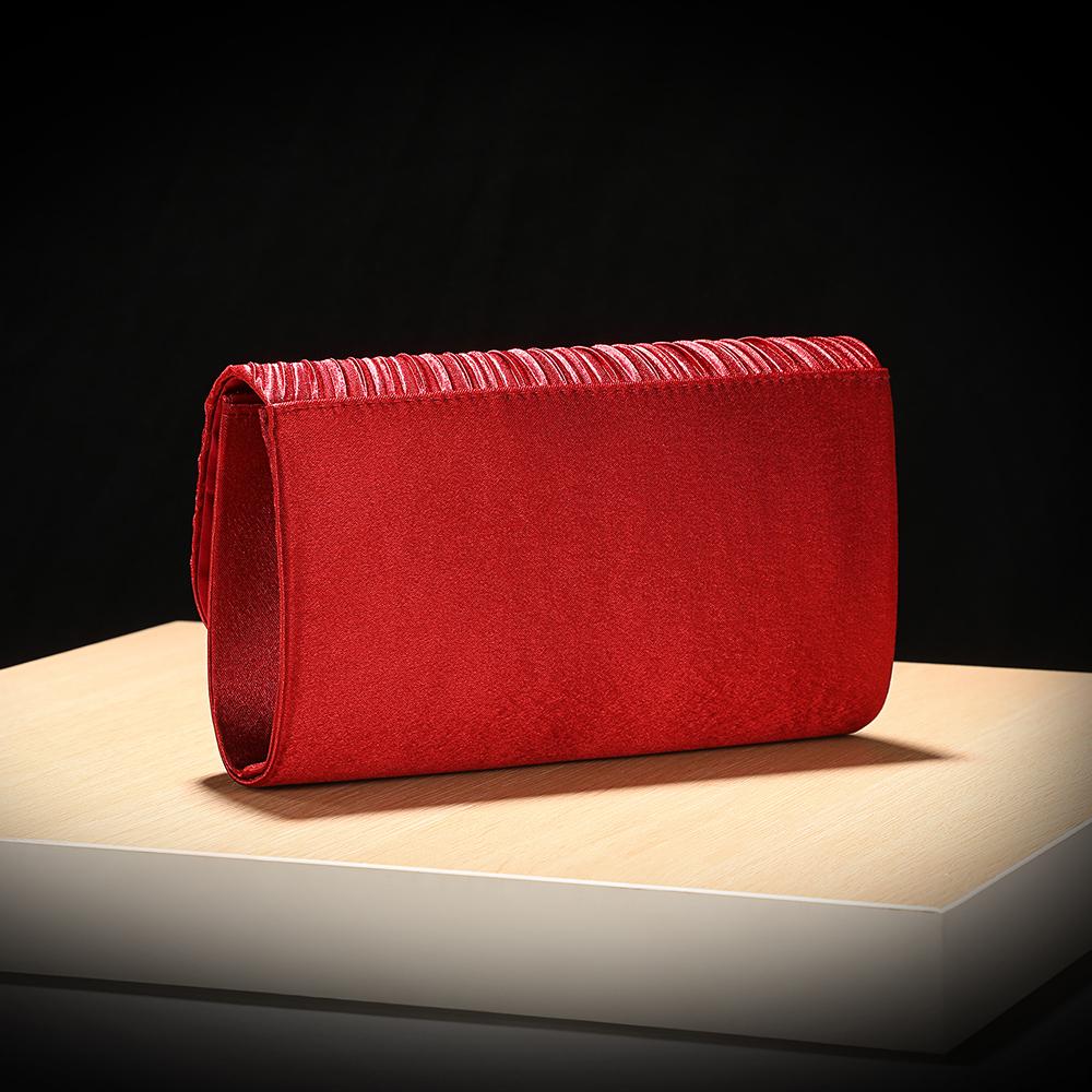 Pleated Evening Bag Ladyship Storage Bag Wedding Party Dress Clutch Bag Fashion Chain Satchel Bag