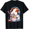 Funny Guinea Pig Listening To Music And Eating Ramen